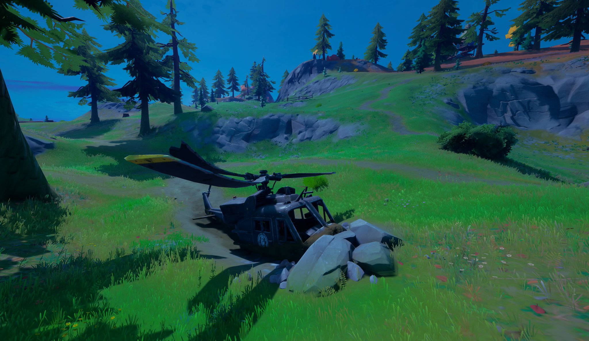 Examiner l'hélicoptère noir qui s'est écrasé dans Fortnite, défis Foreshadow saison 6