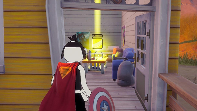 Trouver des bocaux jaune banane aux Locations arc-en-ciel dans Fortnite, défi saison 8