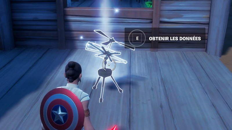 Détruire des structures au-dessus d'un récepteur de données, puis obtenir ses données dans Fortnite, saison 2 chapitre 3
