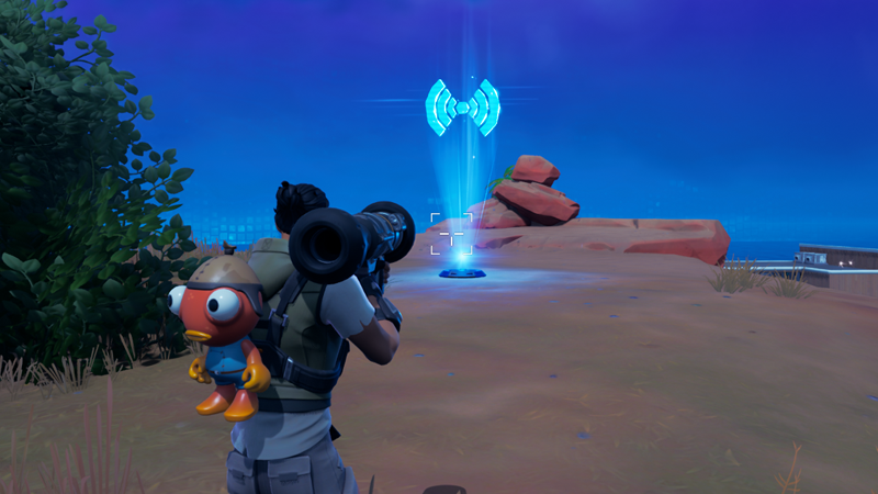 Etablir une liaison avec l'appareil près du Circuit Chonkers, de Logjam Lumberyard ou du 3e avant-poste des Sept dans Fortnite, défi saison 2 chapitre 3