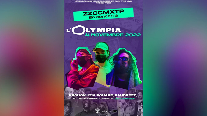 La ZZCCMXTP à l'Olympia, date et billetterie pour le concert de Kronomuzik, Ronare et Pandrezz