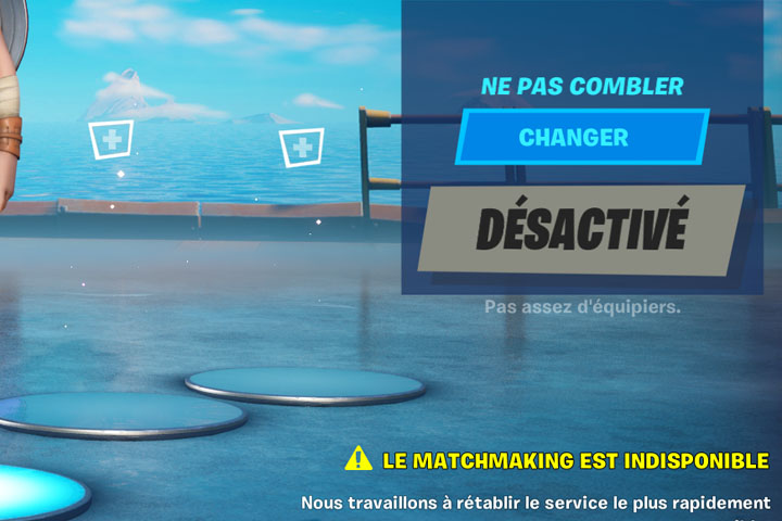 Fortnite : Matchmaking indisponible, impossible de jouer car le service n'est pas disponible