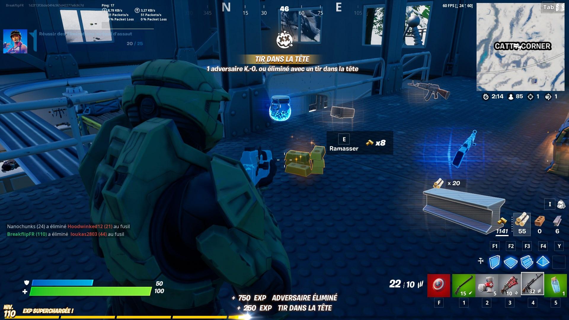 Fortnite : Collecter des lingots d'or, défi noël saison 5