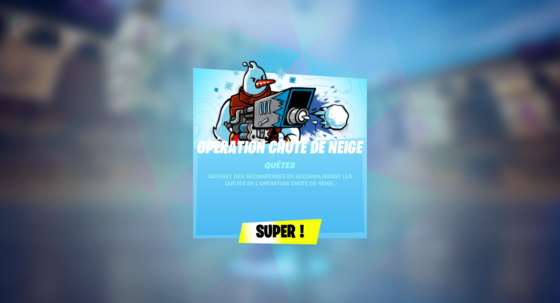 Accomplir des quêtes d'Opération Chute de neige dans Fortnite, comment avoir les skins ?