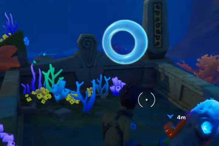 Fortnite : Collecter les anneaux au dessus de Coral Castle, défi semaine 5