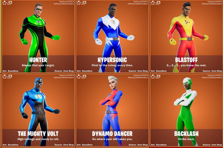 Fortnite : Nouveaux skins leak au 14.10