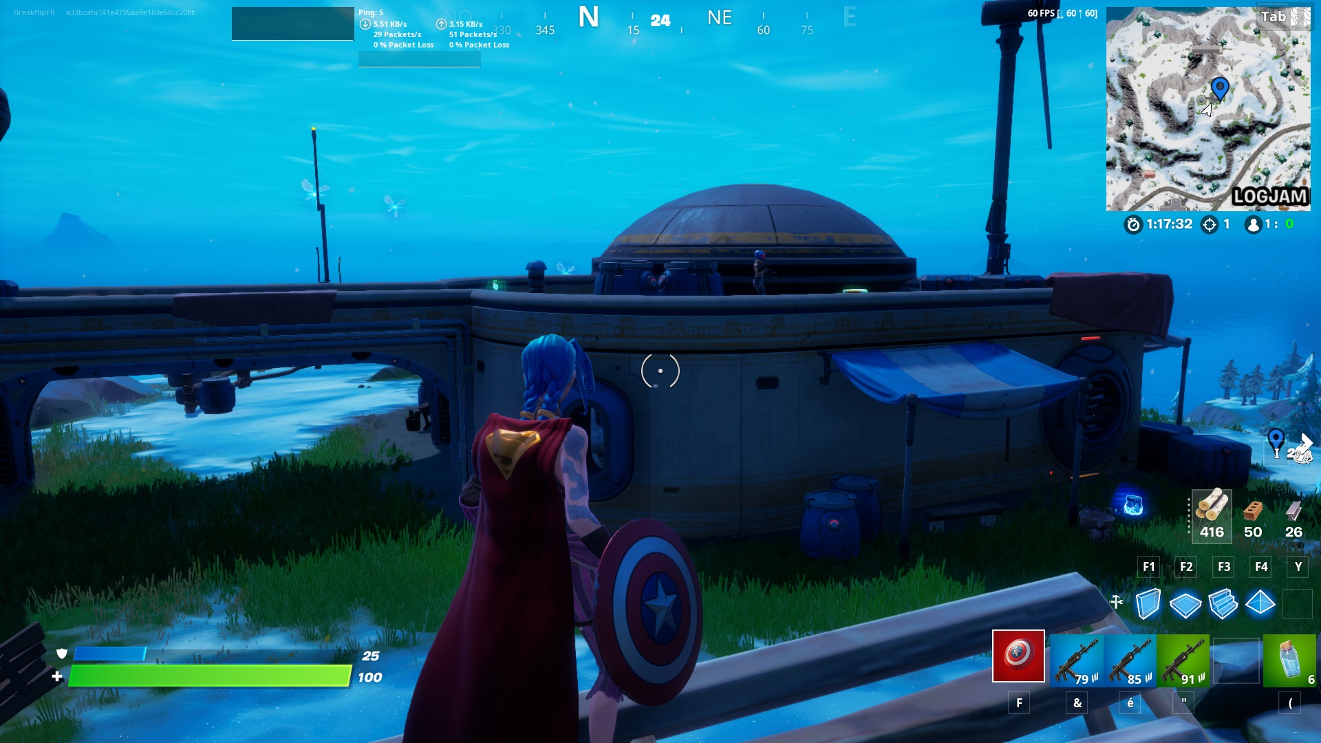 Visiter différents avant-poste des Sept en une seule partie, défi Fortnite semaine 3 saison 1 chapitre 3