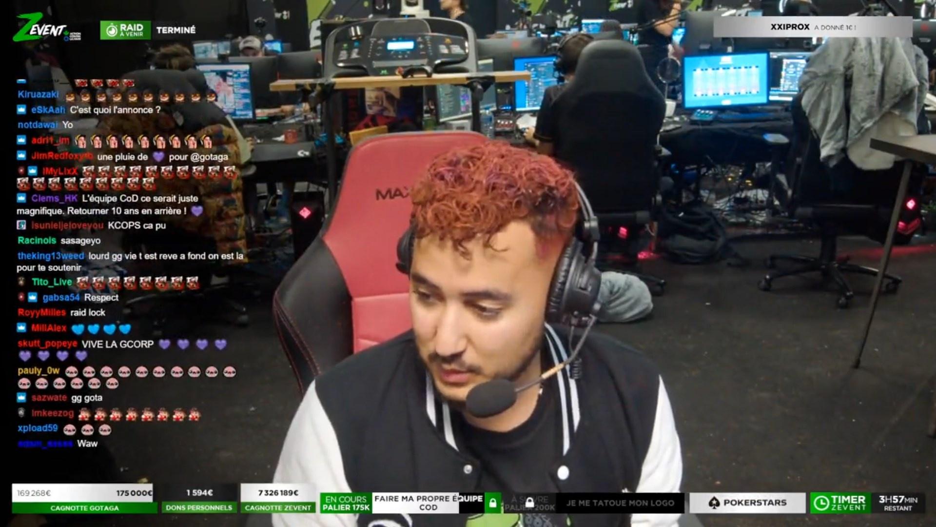 Gotaga quitte Team Vitality et l'annonce au ZEvent 2021