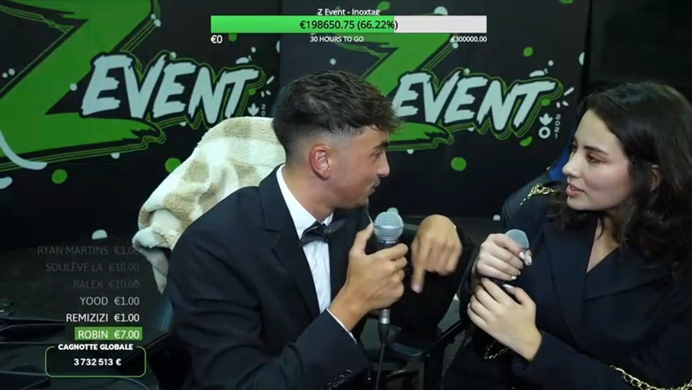 Record viewers par Inoxtag sur Twitch au ZEvent 2021
