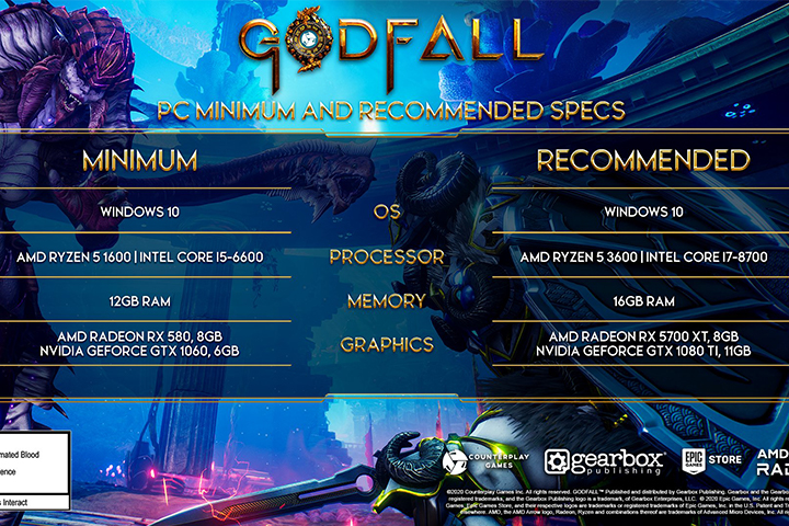 Godfall config : quelle configuration sur PC ?