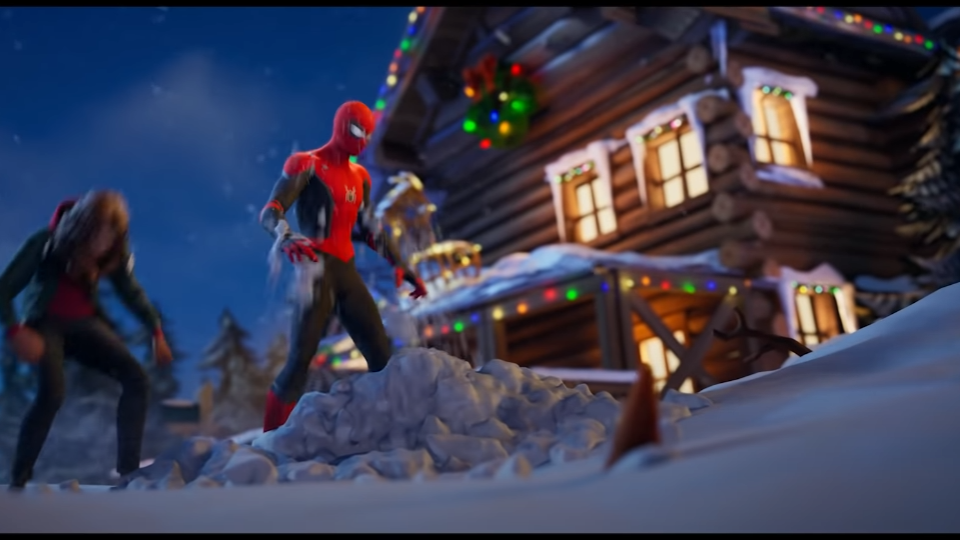 Danser pendant 3s au chalet de Casse-Noisette et à l'atelier du Sergent Frimas dans Fortnite, defi de Noel