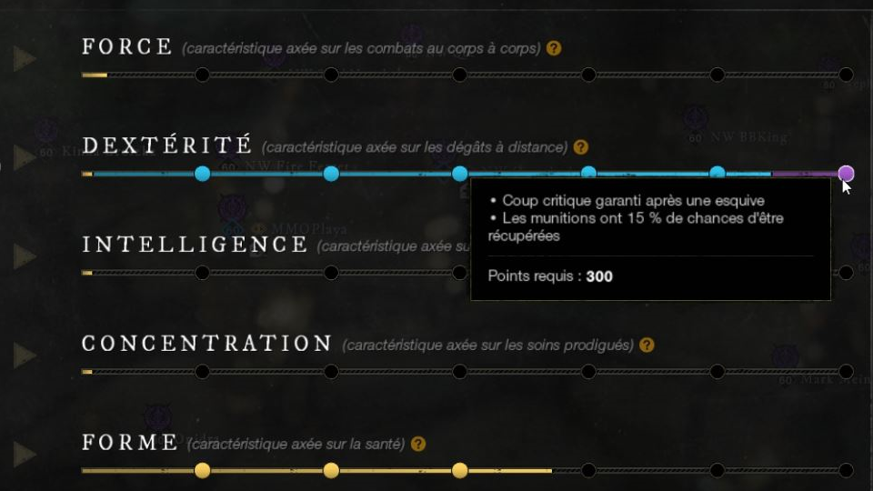 Points de caractéristiques New World, quelles stats choisir ?