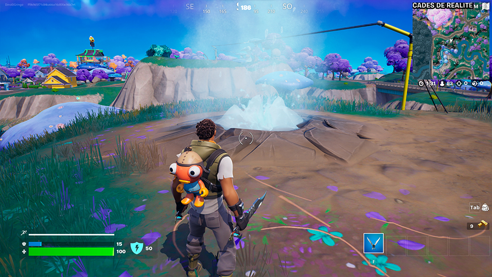 Se propulser en l'air avec des geysers dans Fortnite, défi semaine 2 saison 3 chapitre 3