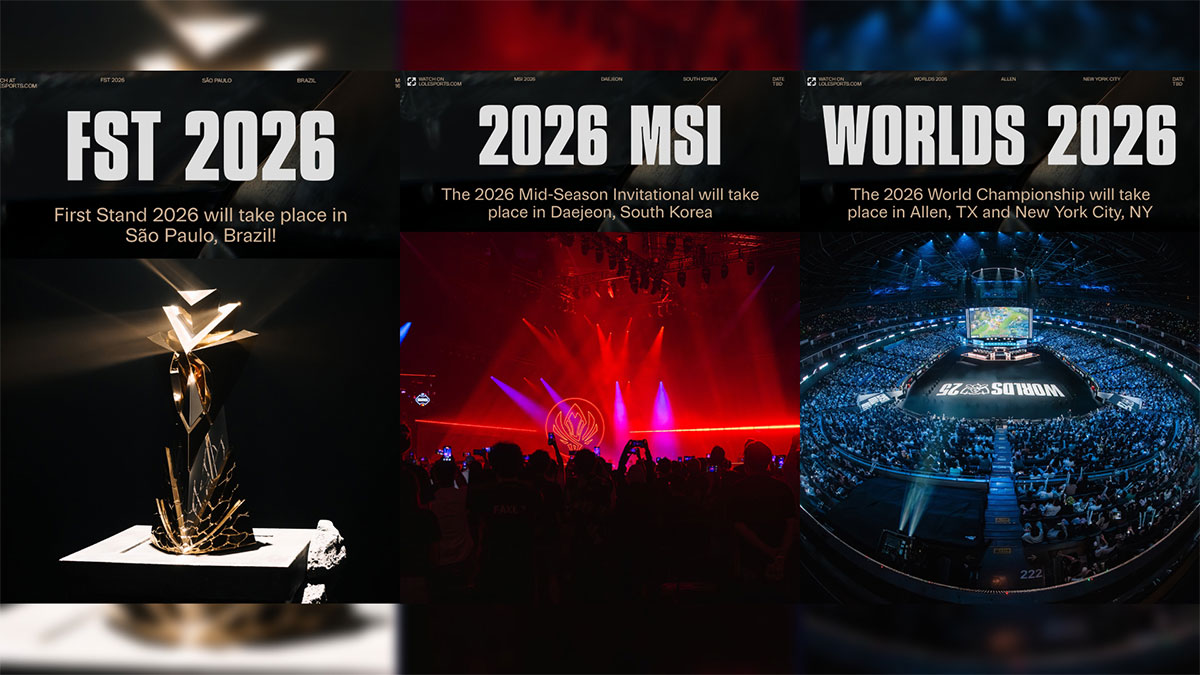 LoL : Riot Games annonce les lieux des Worlds 2026, du MSI et du First Stand