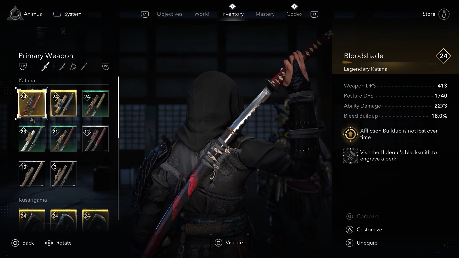 Ombre Sanguinaire (BloodShade) : comment récupérer le katana légendaire dans Assassin's Creed Shadows ?