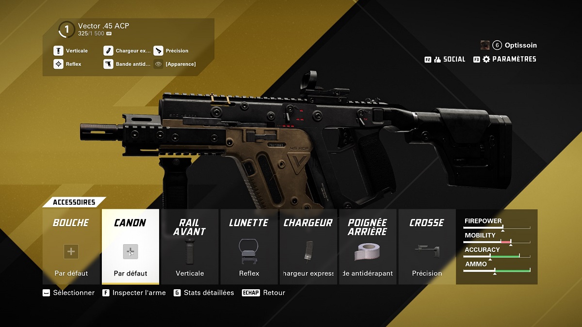 Classe Vector .45 ACP XDefiant : les meilleurs accessoires et build