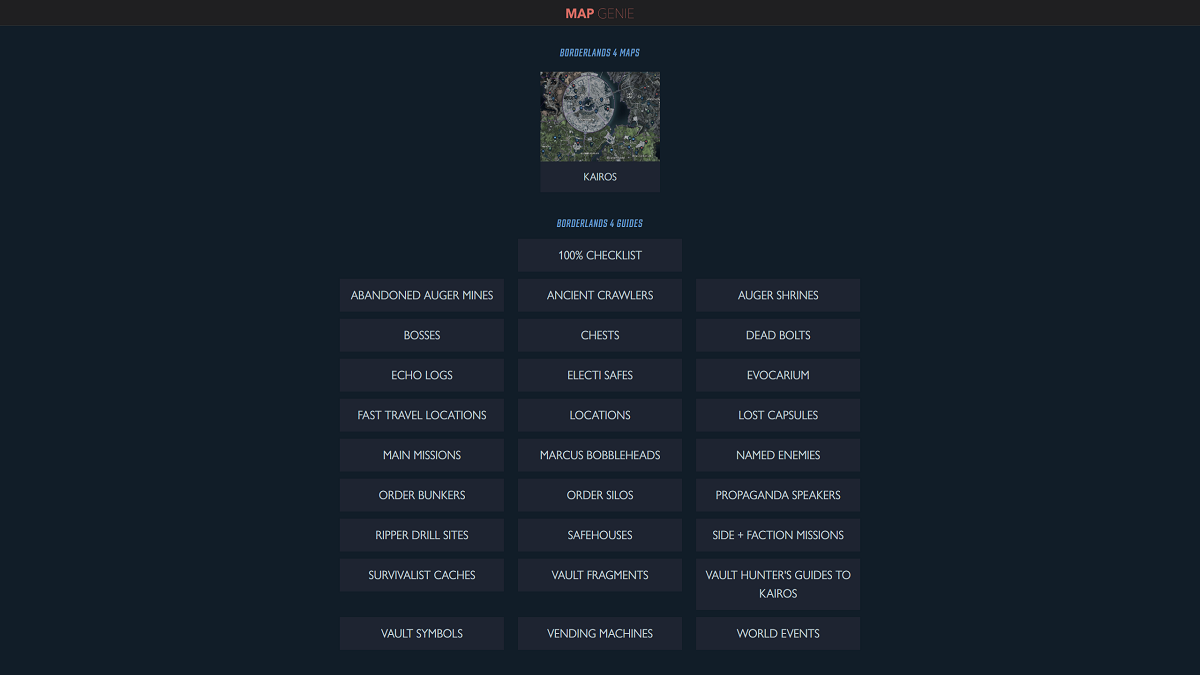Où trouver la carte interactive complète de Borderlands 4 ?