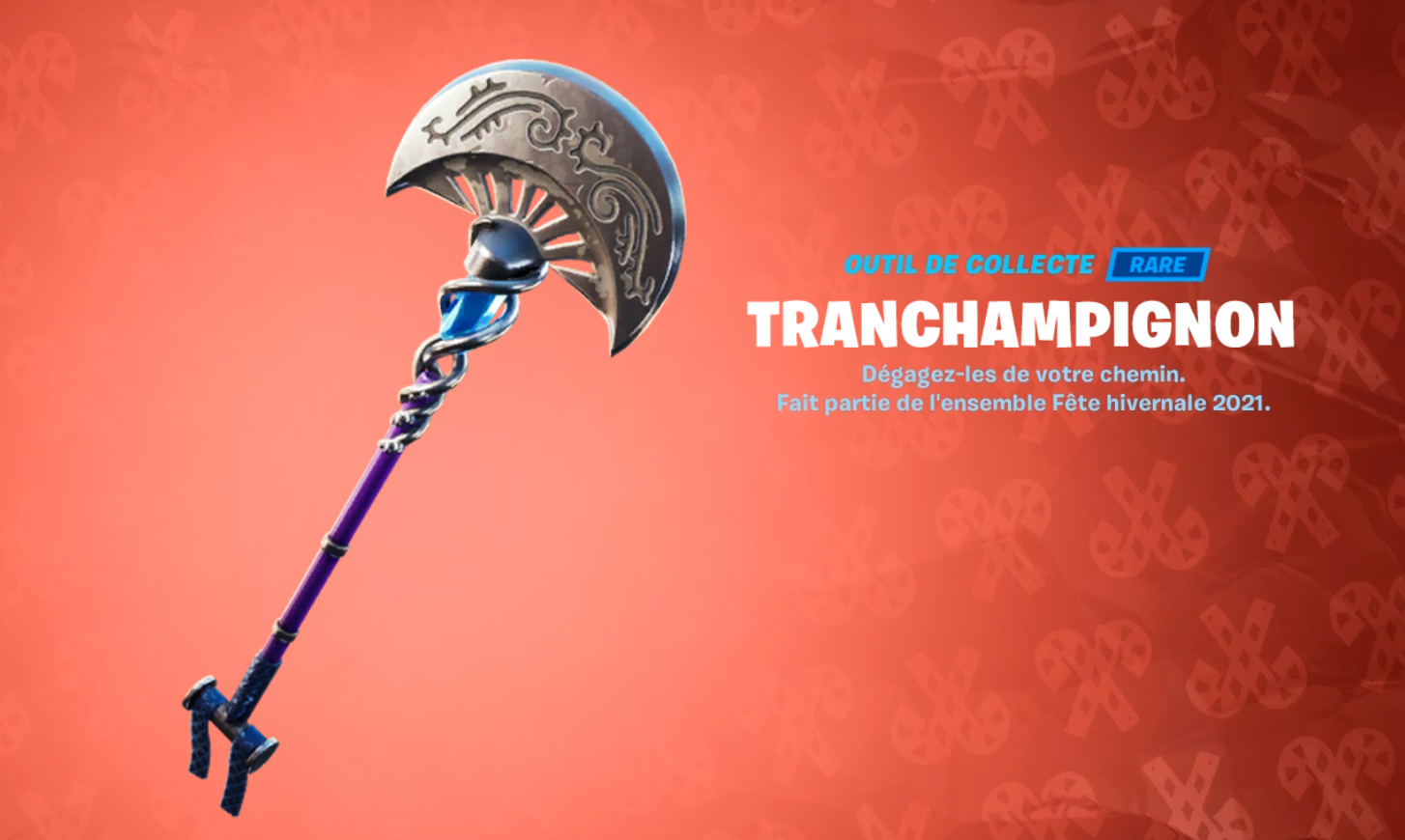 Pioche Tranchampignon Fortnite, date de sortie et comment l'obtenir le dernier cadeau ?