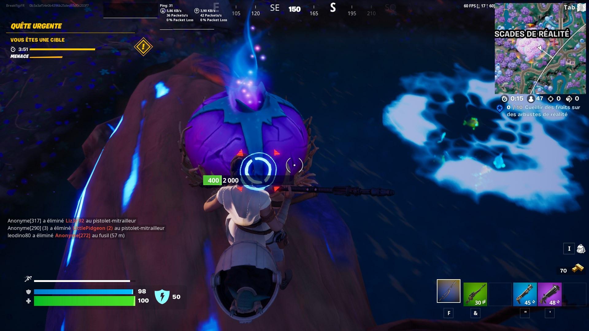 Obtenir des graines de réalité dans Fortnite, défi saison 3 chapitre 3