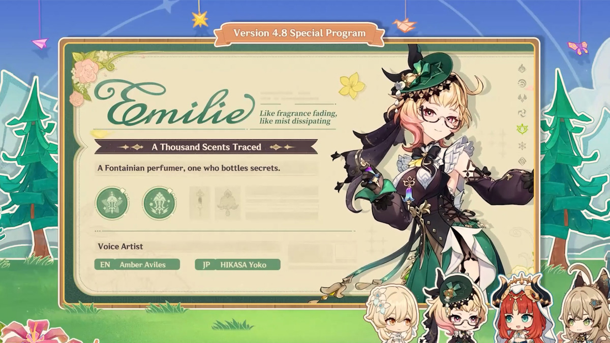 Hikasa Yoko Genshin, qui est la doubleuse d'Emilie au patch 4.8 ?