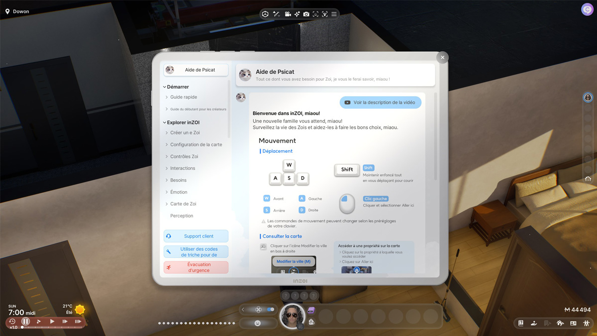ZQSD InZOI : comment changer les touches ?