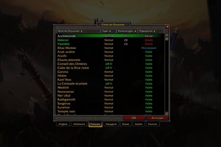 WoW serveur hors ligne, comment connaître l'état des serveurs de World of Warcraft ?